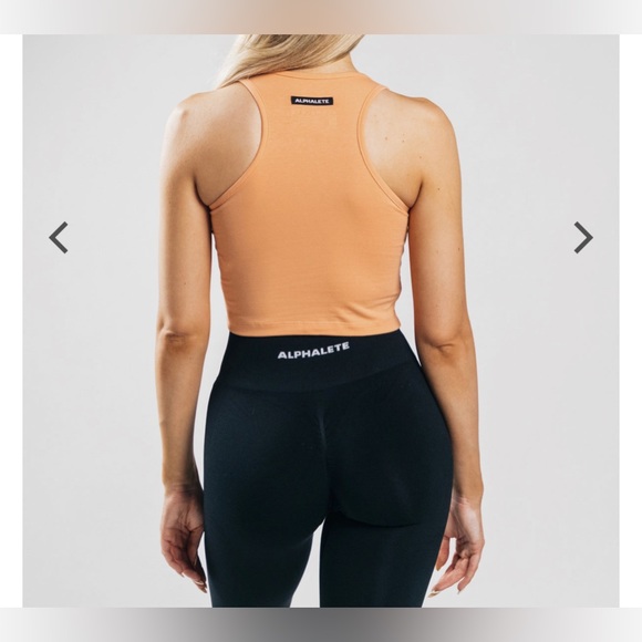 ALPHALETE ESSENTIAL CROP TANK ORANGE FROST SZ XXL WORKOUT ACTIVEWEAR ATHLEISURE - Picture 3 of 7